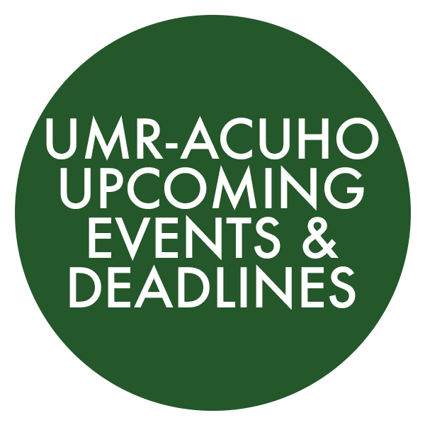 UMR-ACUHO Upcoming Events & Deadlines